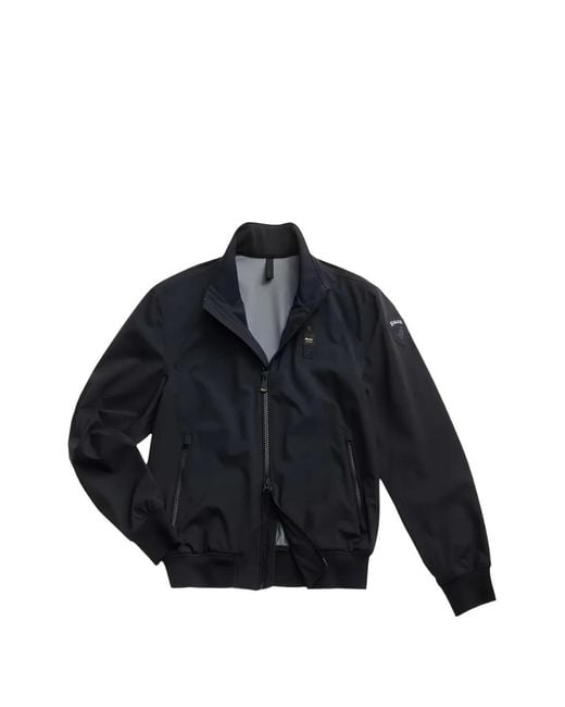 Blauer Blue Logo-Patch Zip-Up Jacket for men