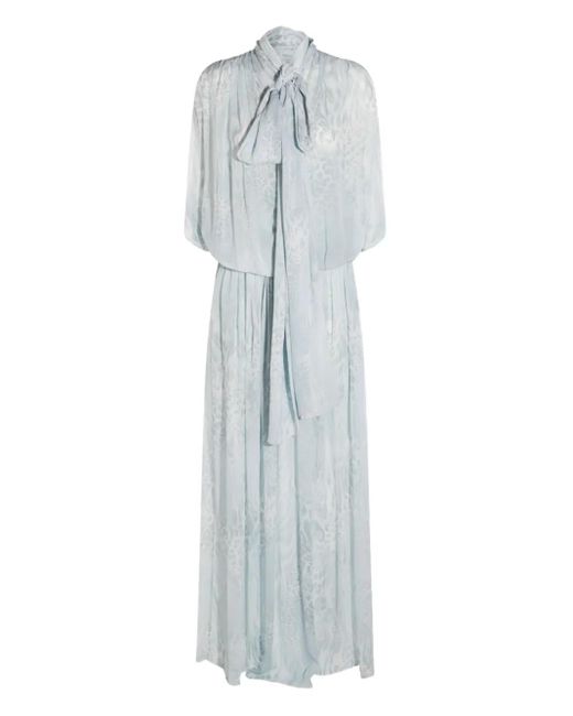 Blumarine プリント シフォンドレス Gray