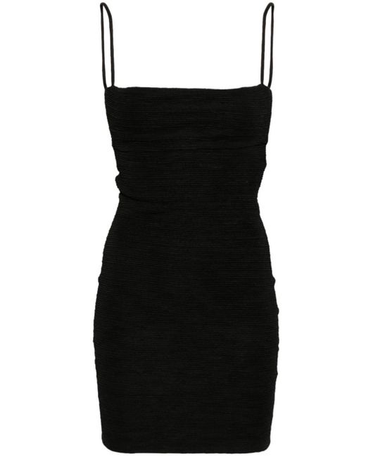 IRO Black Izila Plissé Mini Dress