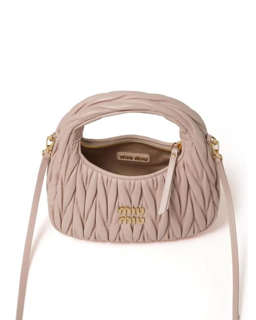 Miu Miu Pink Wander Matelassé Tote Bag