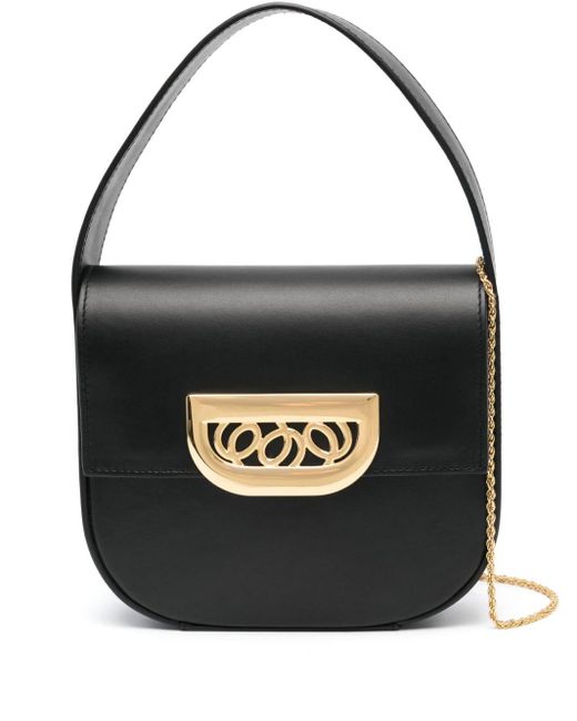 D'Estree Black Martin Jewel Leather Mini Bag
