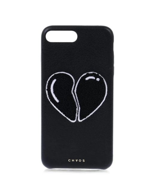 Chaos Black Broken Heart Leather Iphone 7 Plus Case