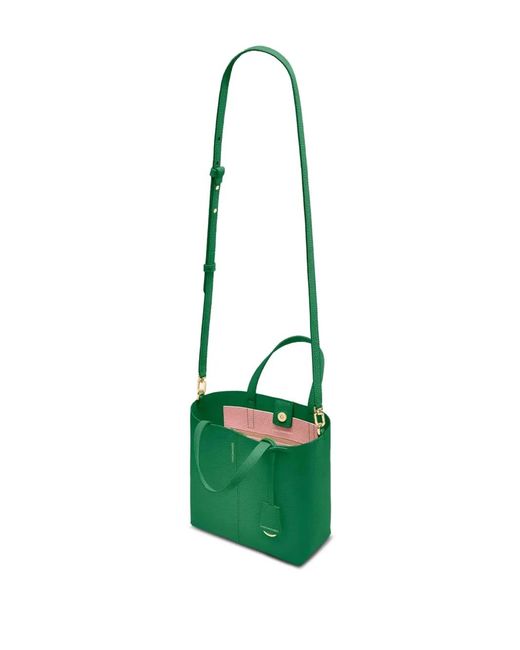 Maison De Sabre Green Small Leather Soft Tote Bag
