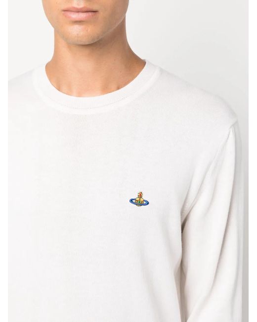 Jersey con logo Orb bordado Vivienne Westwood de hombre de color White