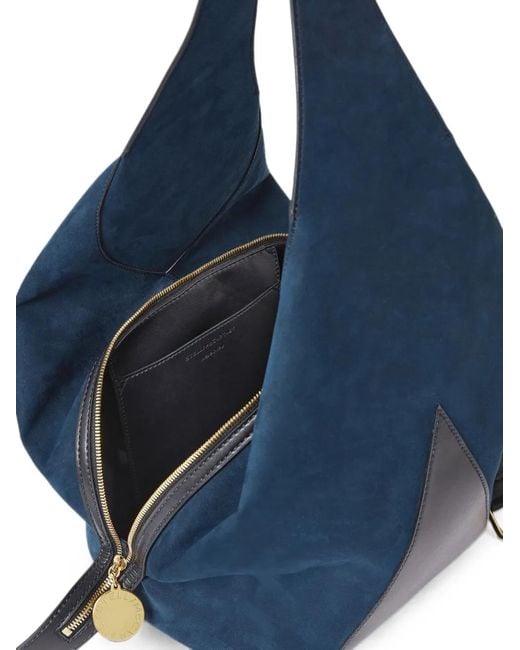 Stella McCartney Blue Triangular-Panel Shoulder Bag