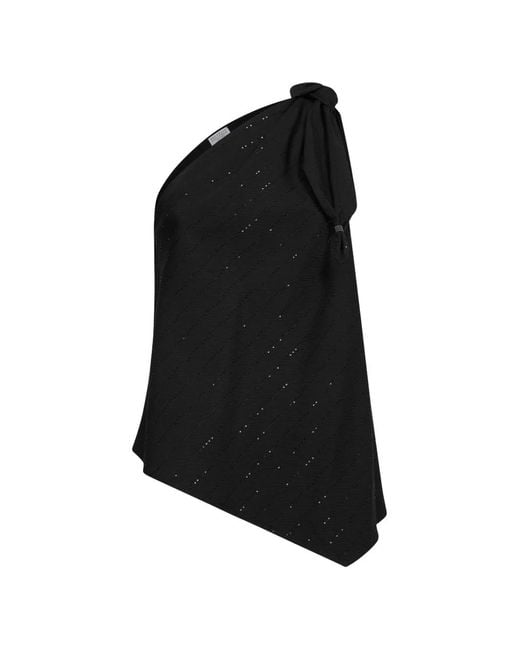 Brunello Cucinelli Black Sleeveless Tops
