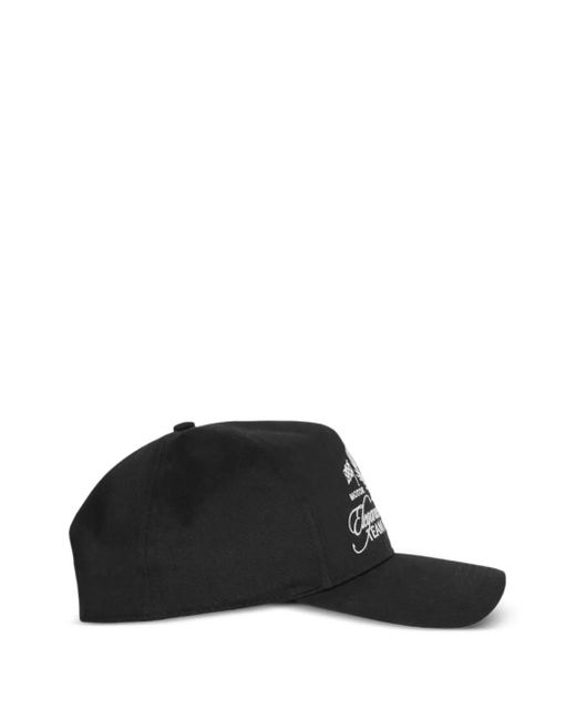 Represent Black Embroidered Snapback Cap for men
