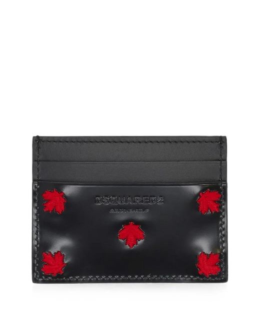 DSquared² Logo-Debossed Wallet in Red für Herren