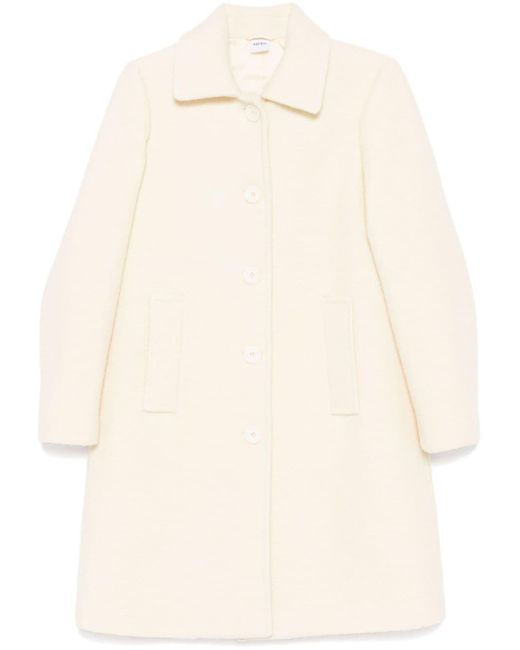 Aspesi Natural Boiled-Wool Coat