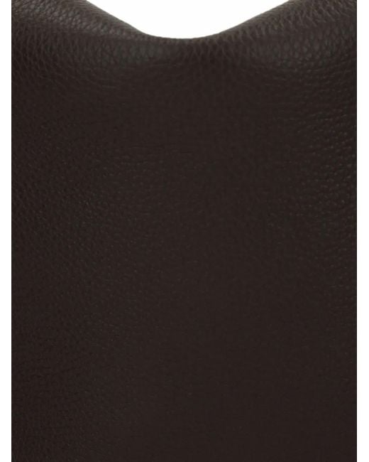 Etro Black Logo-Lettering Grained-Leather Shoulder Bag