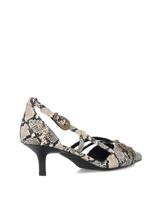 Pinko Metallic Snakeskin-Effect Pumps