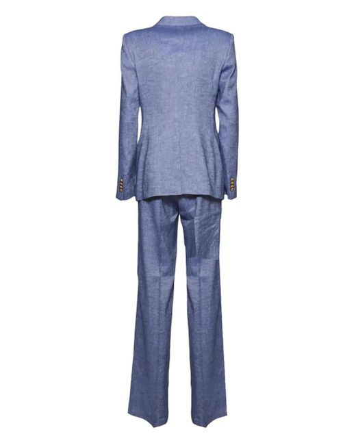 Tagliatore Blue Notched-Lapel Suit