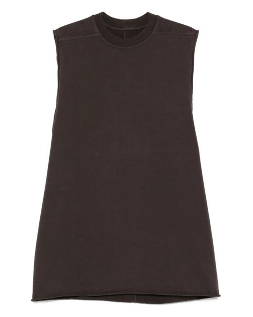Rick Owens Jumbo Mouwloze Top Met Gerafelde Rand in het Brown voor heren