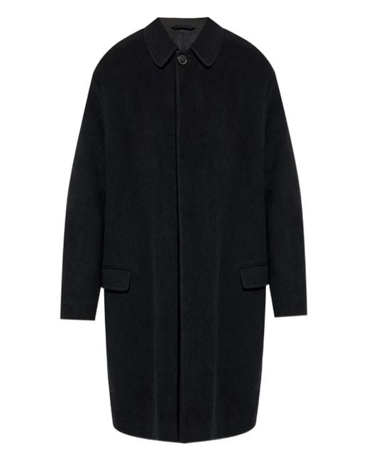 Isabel Marant Blue Collared Button-Fastening Coat for men