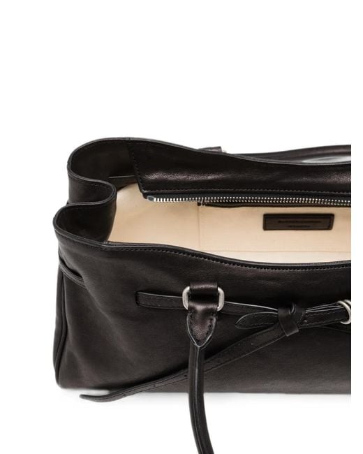 MARGE SHERWOOD Black Sac À Main En Cuir À Détail De Boucles