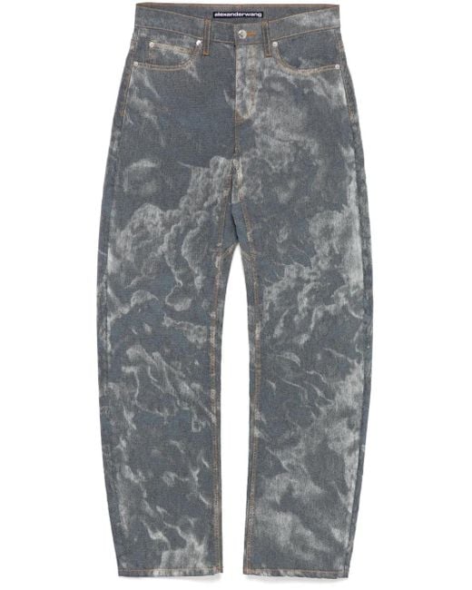 Alexander Wang Gray Low-Rise Bowed Gusset Jeans