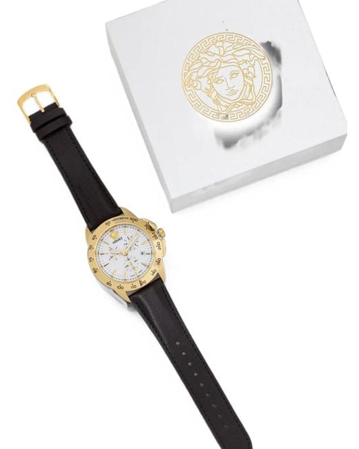 Versace Metallic Round Case Watch for men