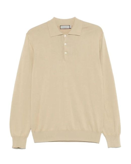 Canali Klassisches Poloshirt in Natural für Herren