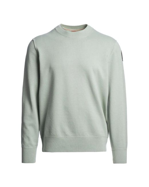 Parajumpers Green Patch Crew-Neck Sweatshirt for men