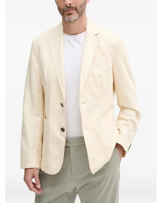 Benetton Natural Single-Breasted Blazer for men