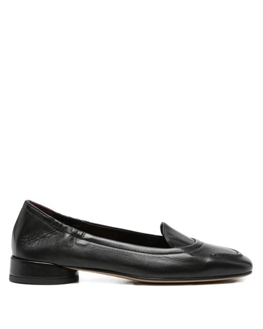 Pomme D ́Or Leather Flat Pumps Black