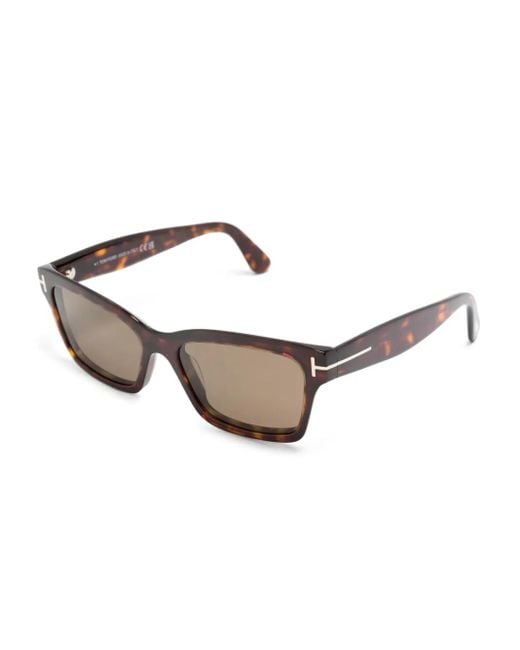 Tom Ford Brown Mikel Square-Frame Sunglasses