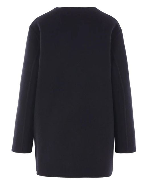 Gucci Blue Single-Breasted Wool Coat