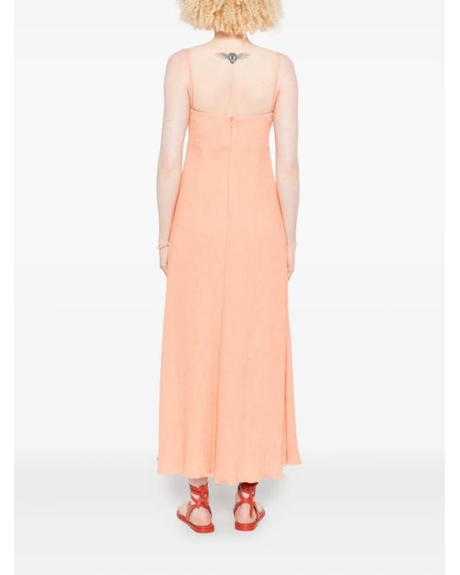 Johanna Ortiz Pink Robe Dream Spinner À Coupe Mi-Longue