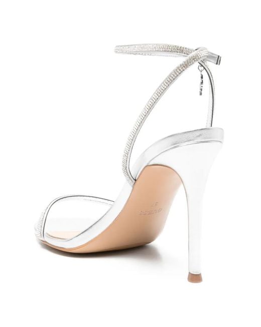 Guess White Sandales À Bride Cheville