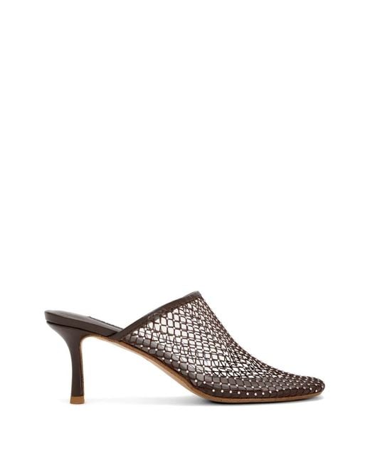 Senso Brown Pam Crystal-Embellishment Mules