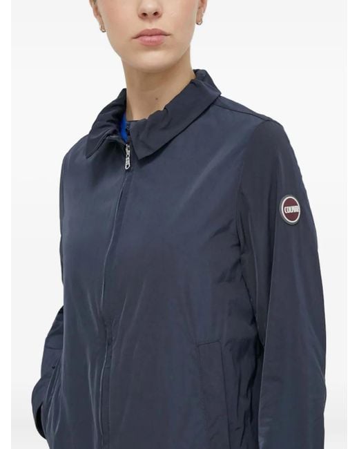 Colmar Blue High-Neck Taffeta Jacket