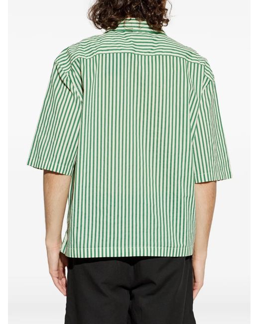 AllSaints Green Chopin Striped Shirt for men