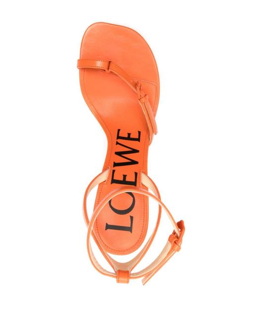 Loewe Pink 105mm Petal Leather Sandals