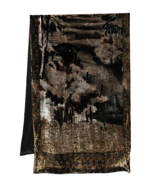 Pierre Louis Mascia グラフィック スカーフ Black
