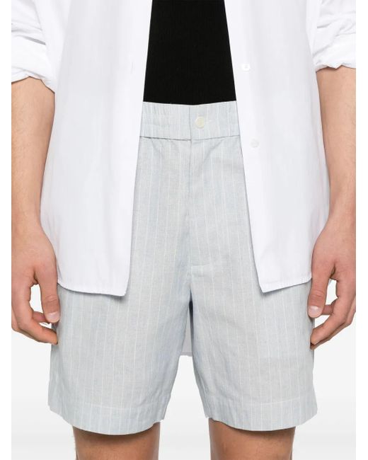 Jonathan Simkhai White Pinstriped Shorts for men