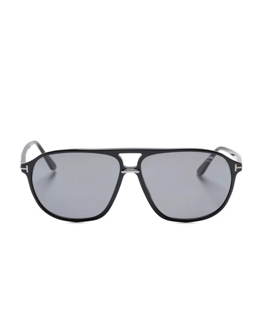 Tom Ford Gray Bruce Pilot-Frame Sunglasses for men