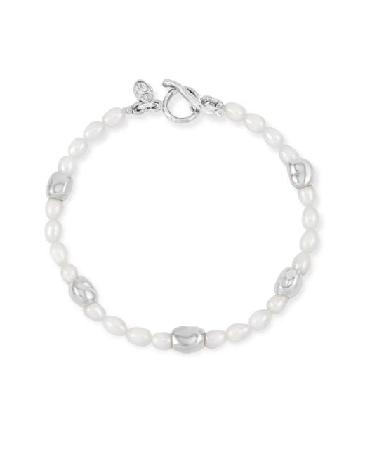 Dower & Hall White Pebble Armband