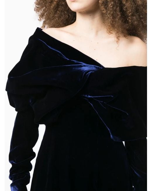 Tom Ford Black Ruched-detailing Velvet Minidress