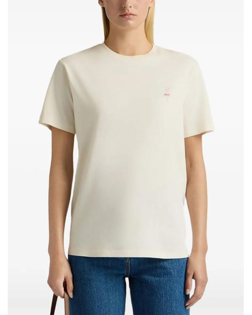 Bally White Rina Cotton T-Shirt