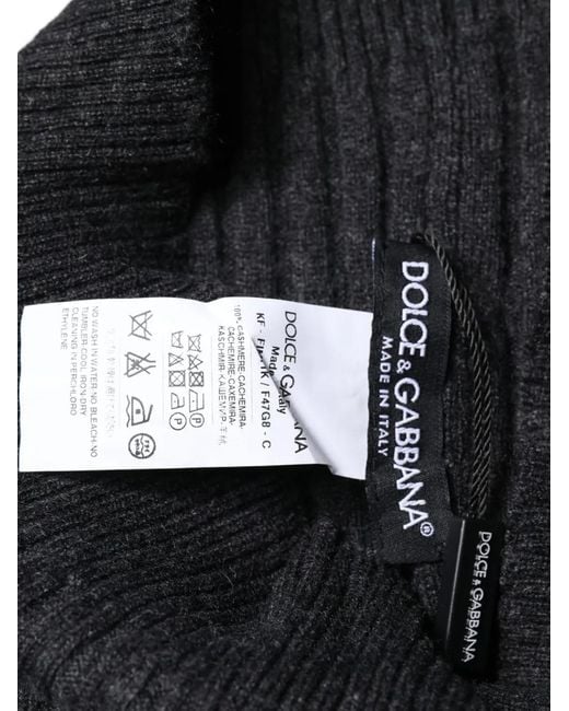 Sciarpa A Coste di Dolce & Gabbana in Black da Uomo