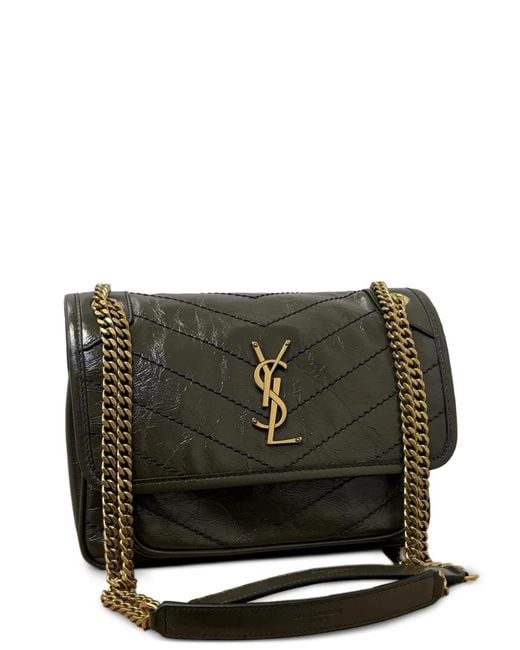 Saint Laurent Black Niki Quilted Leather Shoulder Bag