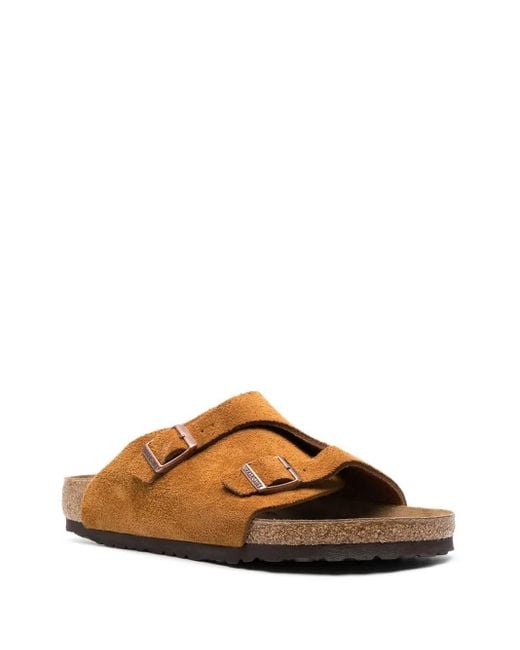 Birkenstock Brown Open-Toe Buckle-Fastening Sandals