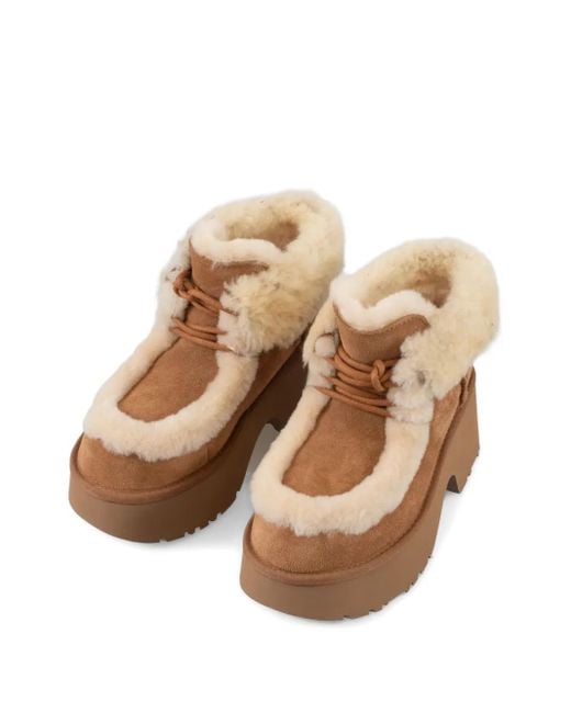 Ugg Brown Esmee Platform Lace-Up Boots