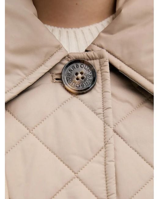 Barbour Natural Cara Quilted Hooded Coat