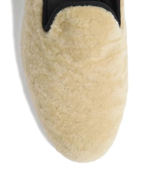 Totême Natural Mocassins En Peau Lainée