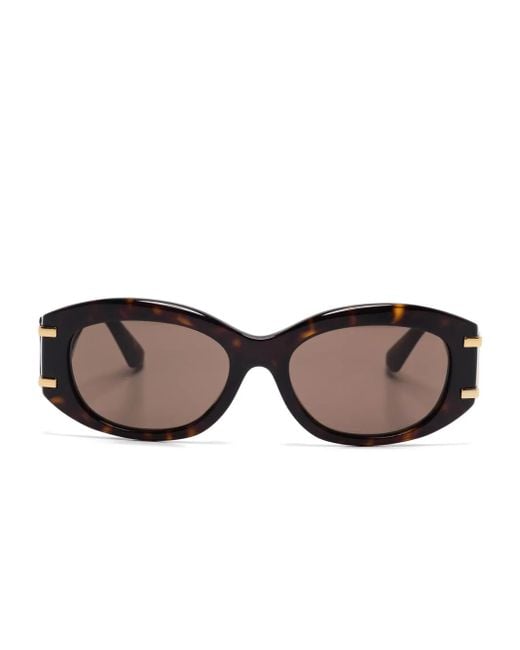 Dolce & Gabbana Brown Dg Logo-Plaque Sunglasses