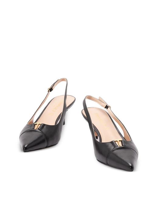 Twinset Black Buckle Kitten Heel Pumps