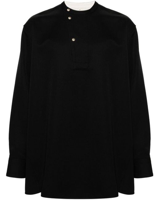 Camicia asimmetrica di OAMC in Black da Uomo