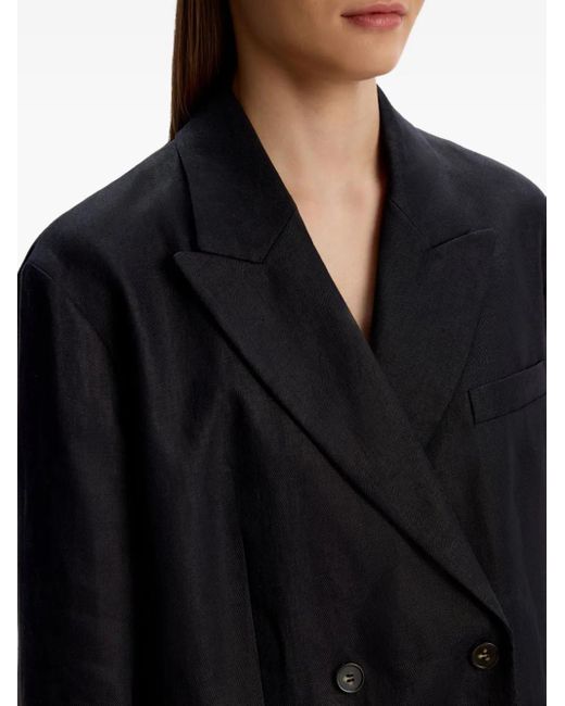 12 STOREEZ Blazer Met Dubbele Rij Knopen in het Black