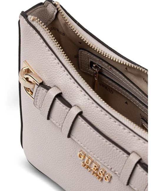 Guess Gray Zip-Fastening Crossbody Bag